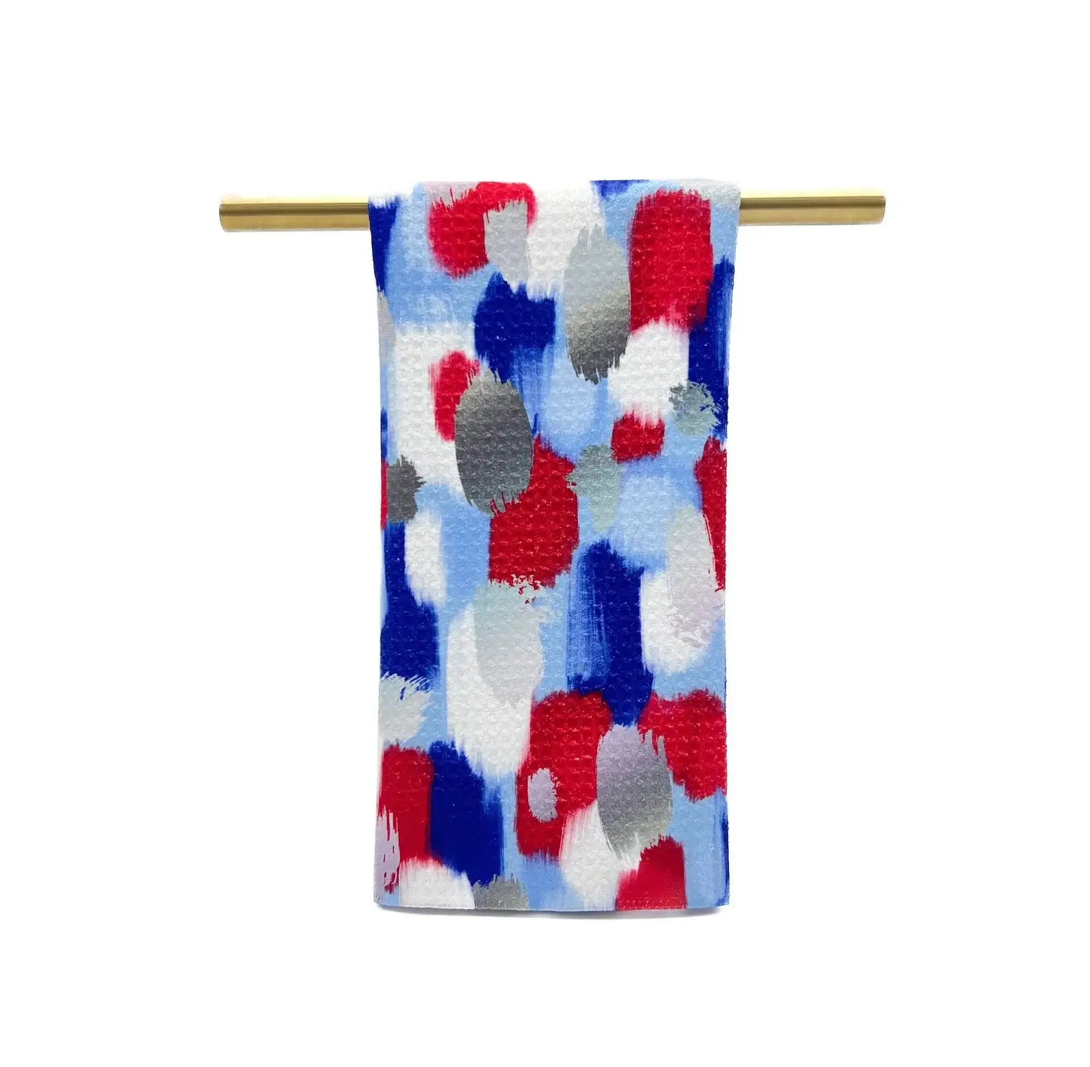 Patriotic Paint Daubs Tea Towel