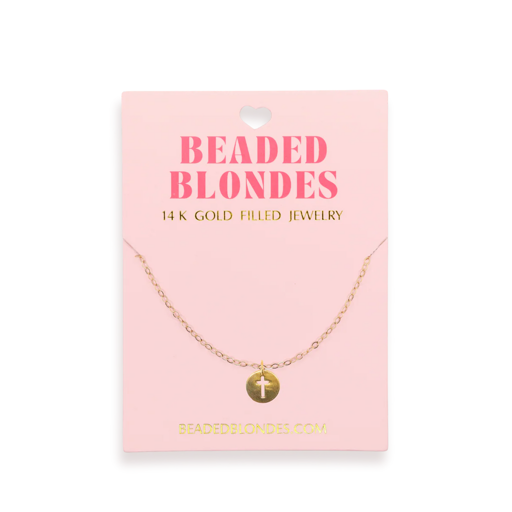 Cross Cutout Charm Necklace