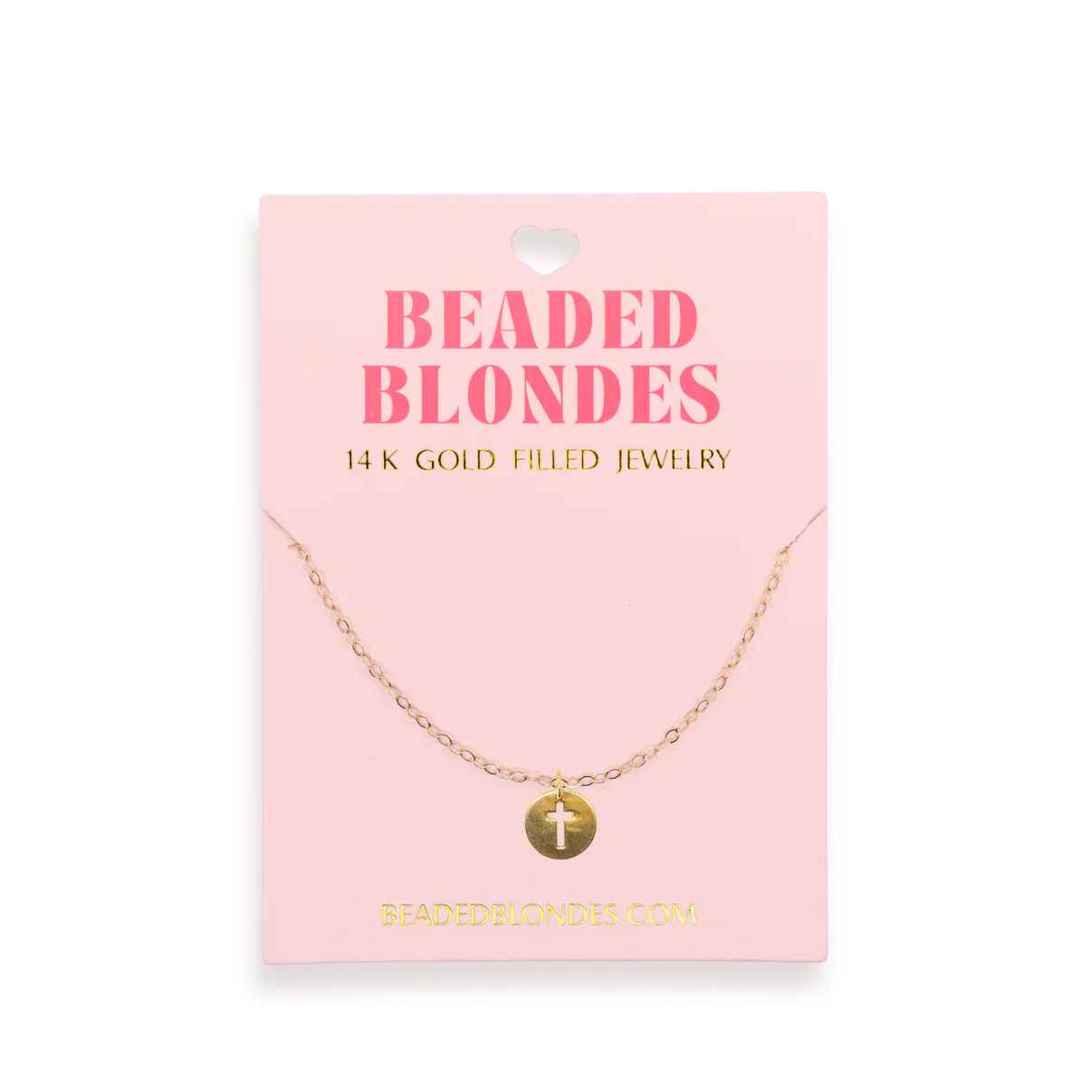 Cross Cutout Charm Necklace