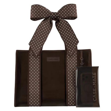 Case-Mate Jelly Tote w/ Phone Pouch - Espresso Dot Bow