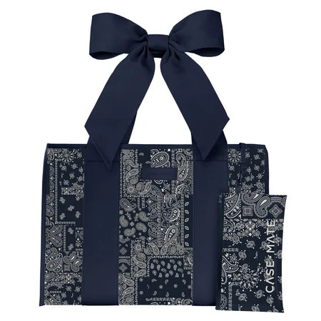 Case-Mate Jelly Tote w/ Phone Pouch - Navy Bandana Bow