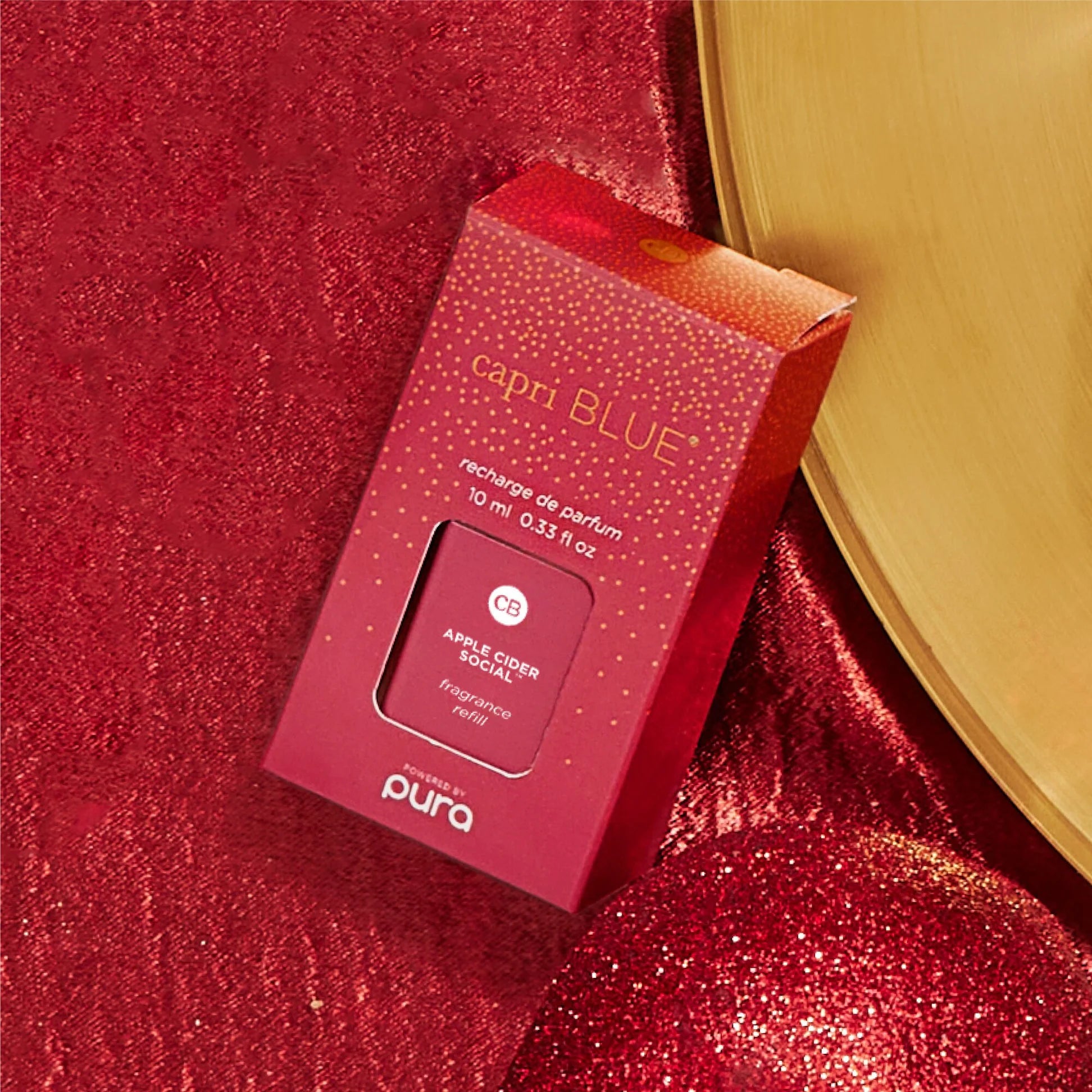 Capri Blue Apple Cider Social Pura diffuser refill with warm fall apple and spice fragrance for smart home diffusers