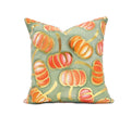 Golden Orange Falling Pumpkins Pillow