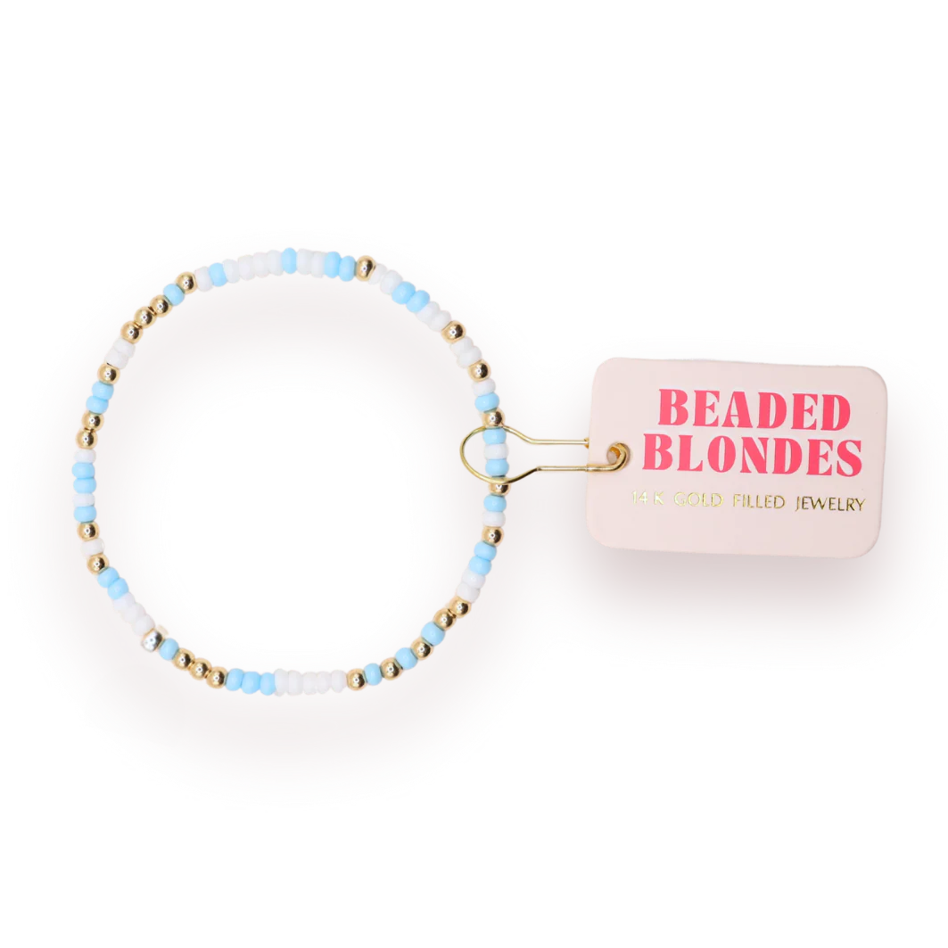 Powder Blue & Luster White Sprinkle Bracelet