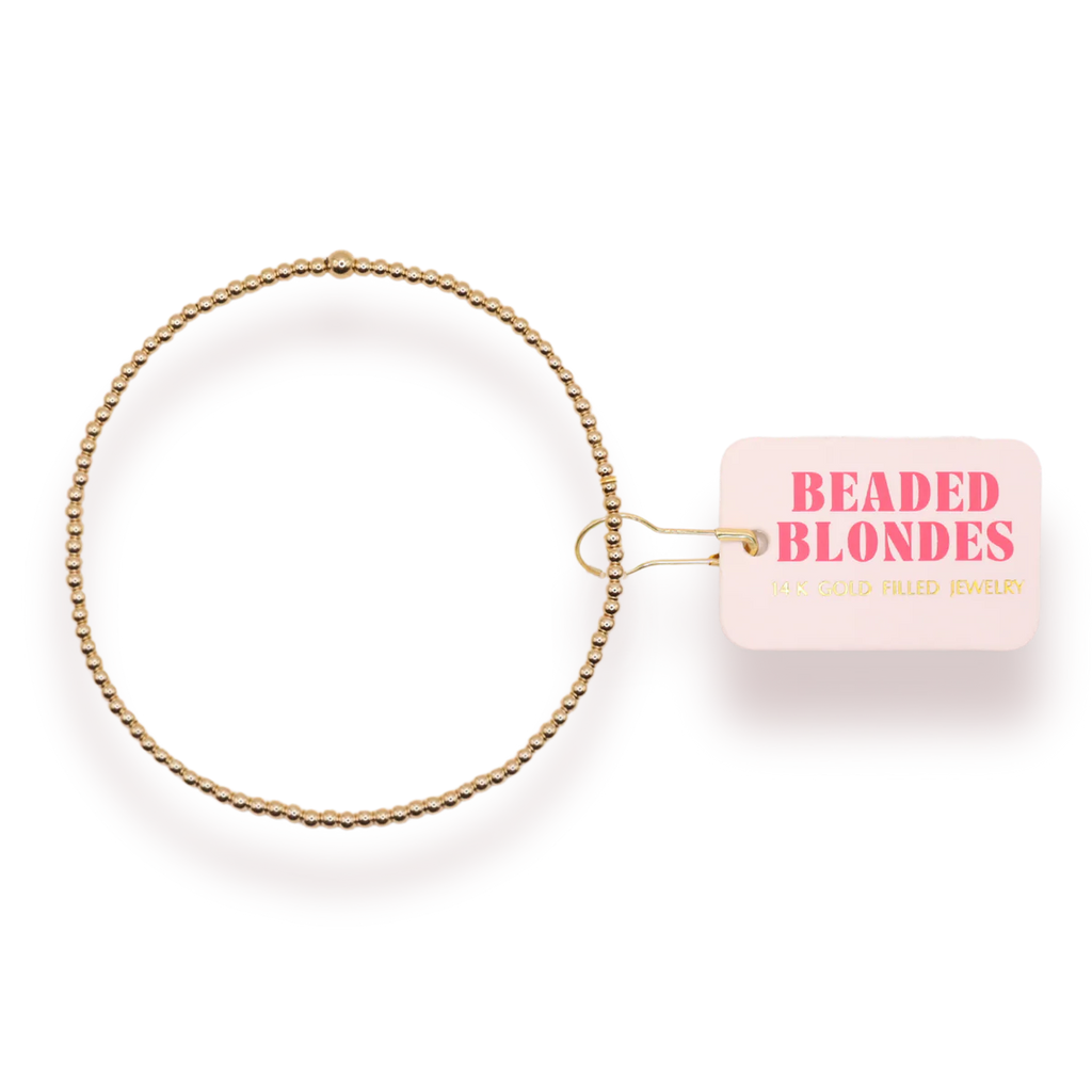 Gold beaded hair bracelet from   Beaded Blondes