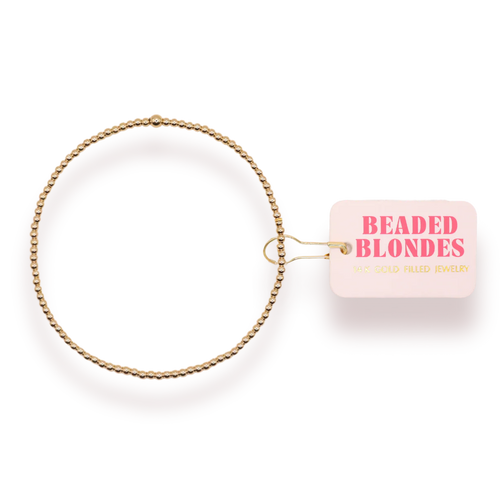 Gold beaded hair bracelet from   Beaded Blondes