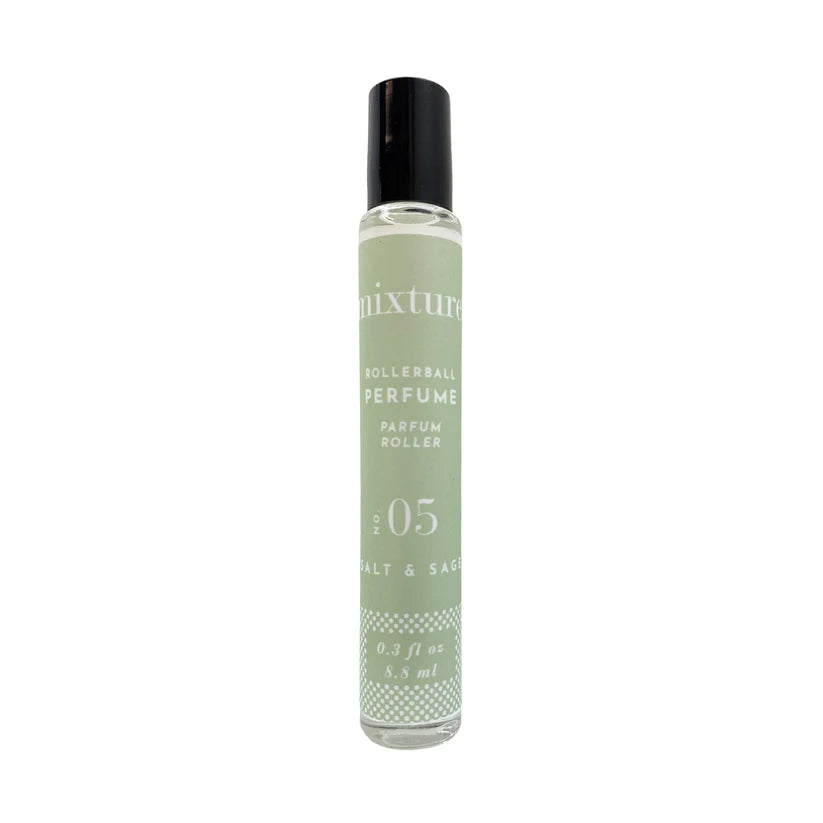 Perfume roller bottle labeled 'Mixture' on a white background