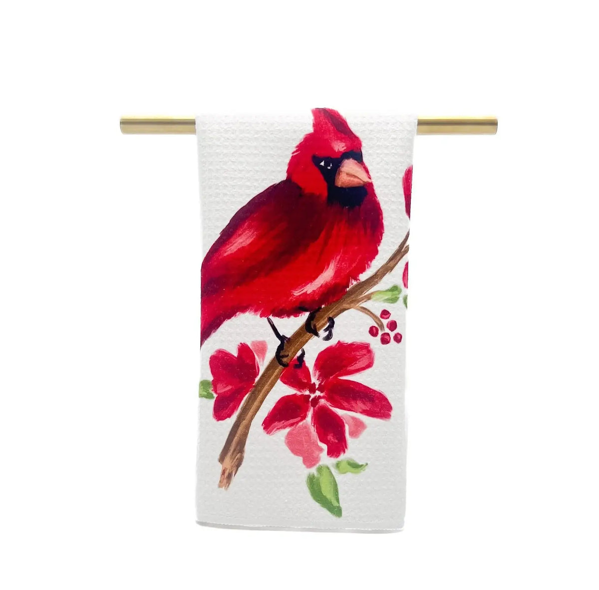 Cardinal Tea Towel - Christmas Hand Towel