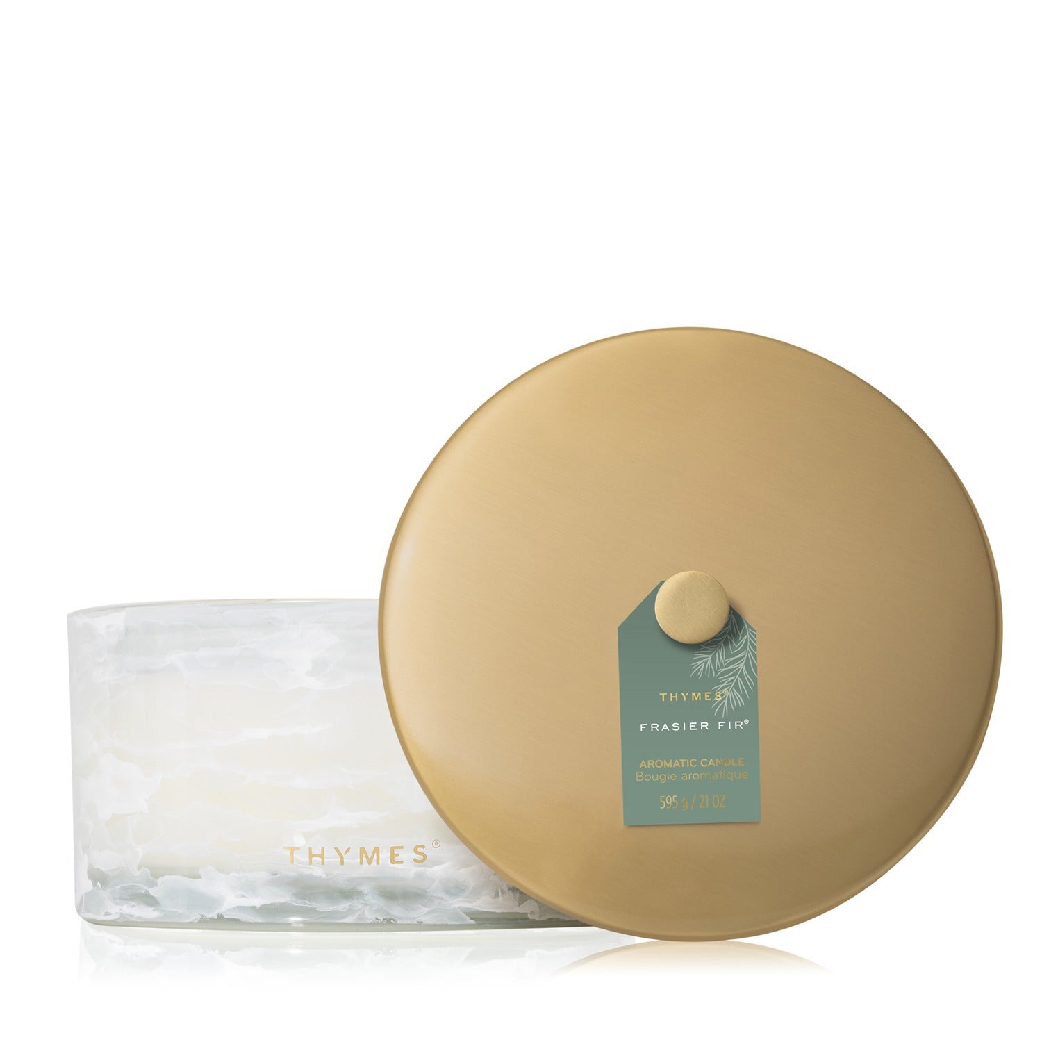 Thymes Frasier Fir Tidings 4 Wick Candle 21oz