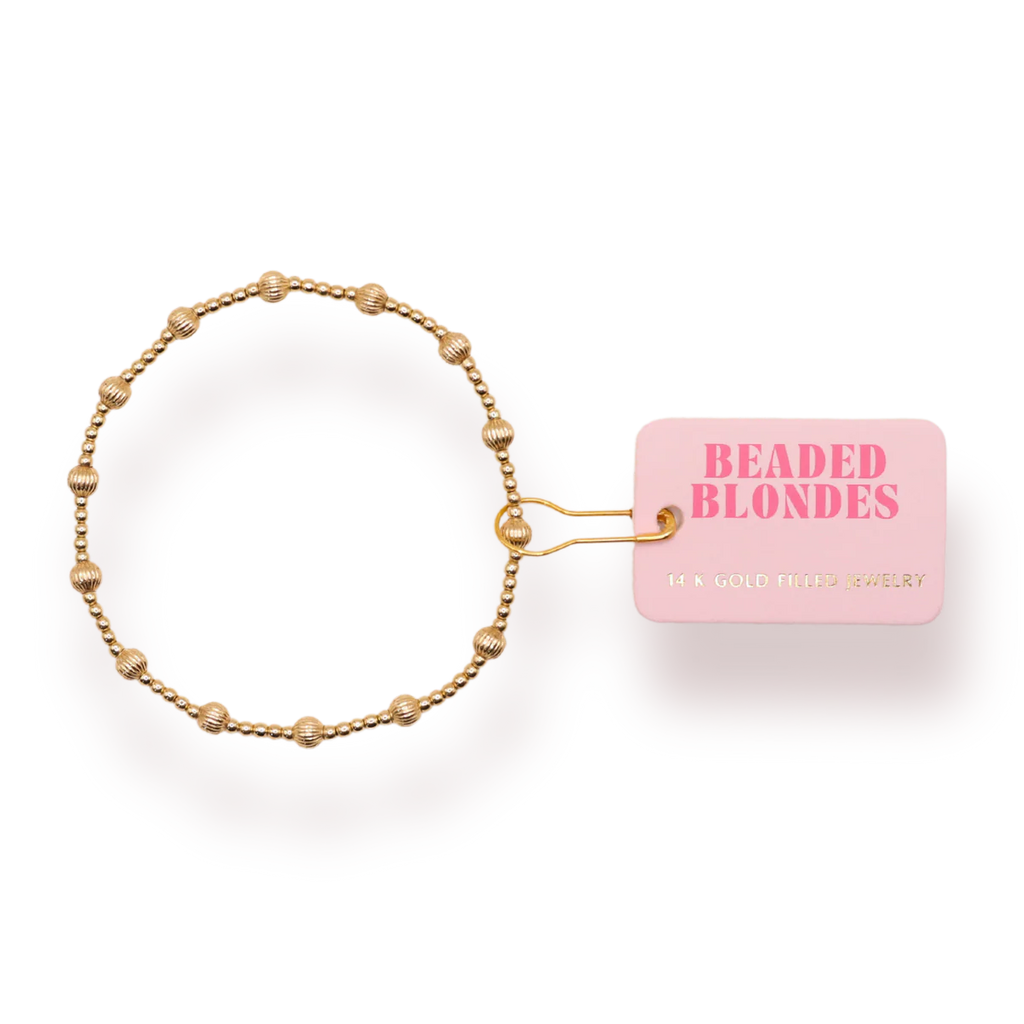 June Fluted Bracelet in Gold