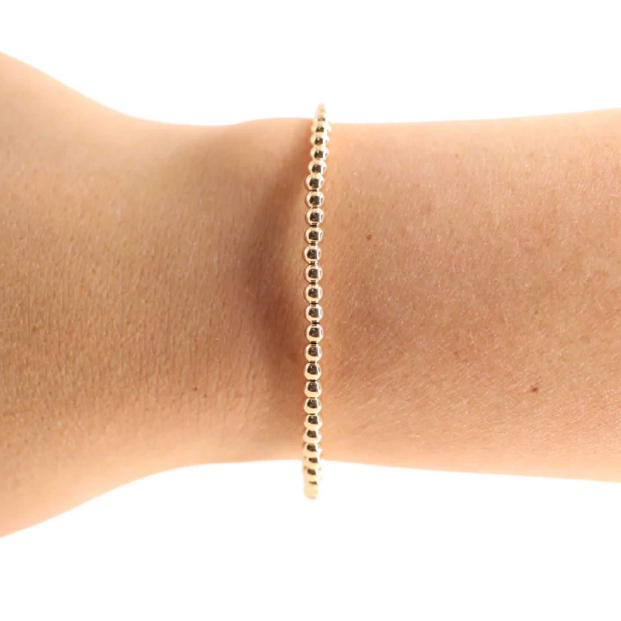 3MM Gold Beaded Bracelet