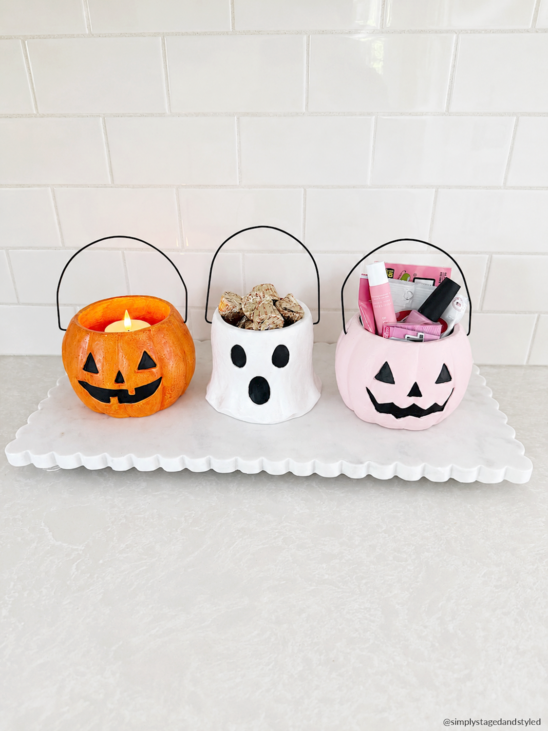 Pink Pumpkin Mini Treat Bucket
