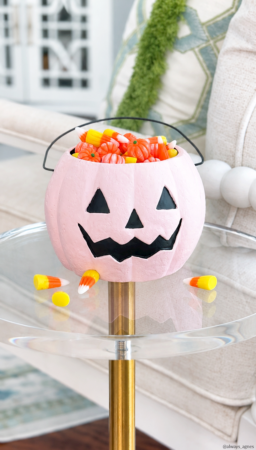 Pink Pumpkin Mini Treat Bucket