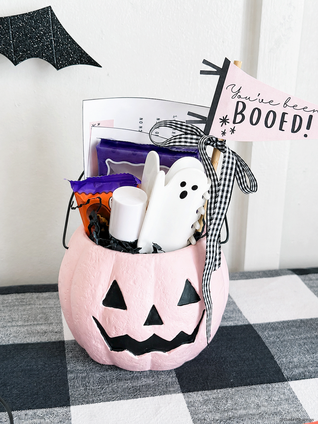 Pink Pumpkin Mini Treat Bucket