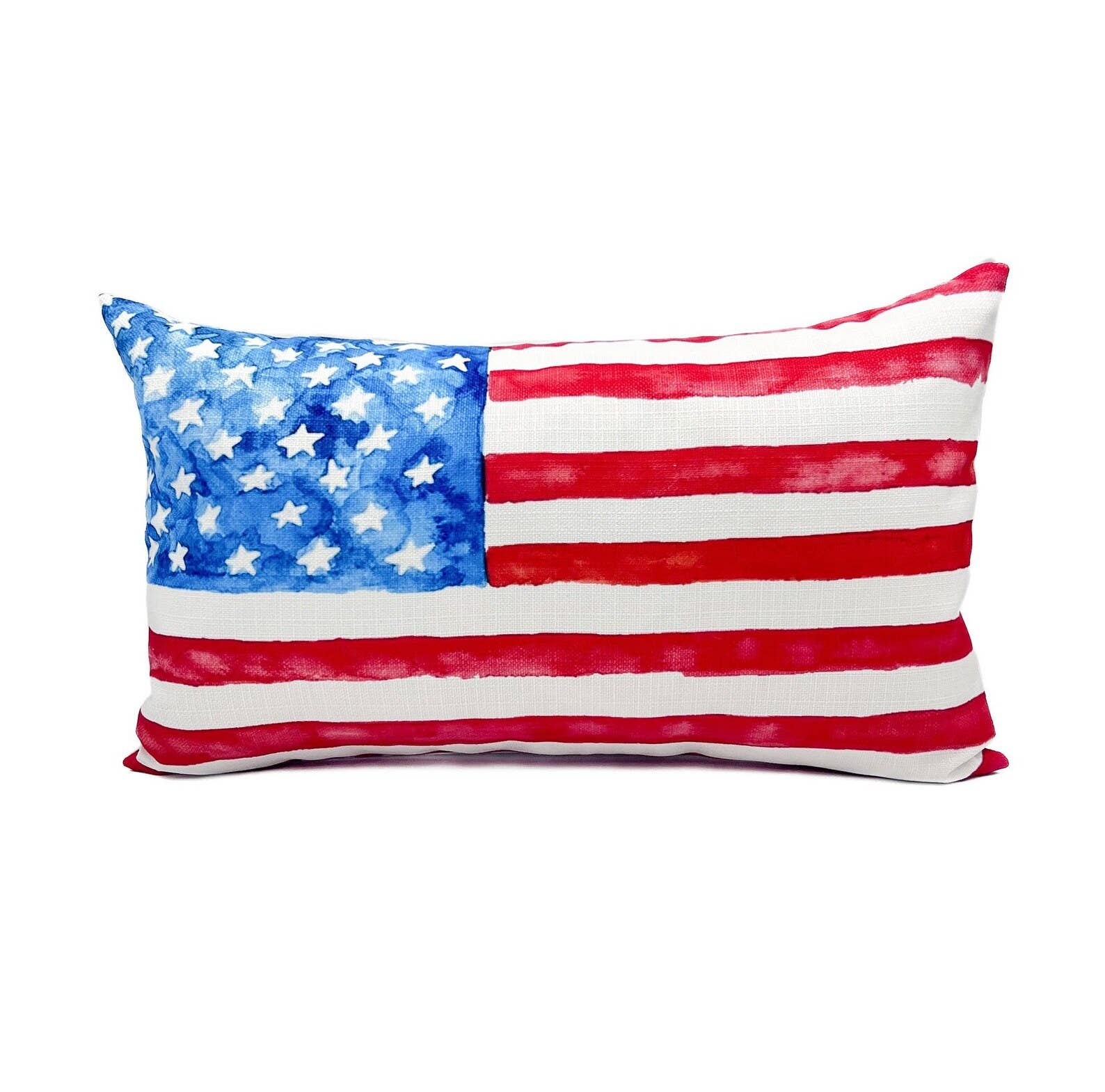 Watercolor USA Flag Pillow