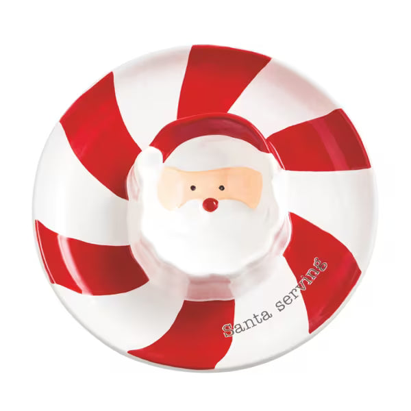 Santa Sectioned Christmas Dish