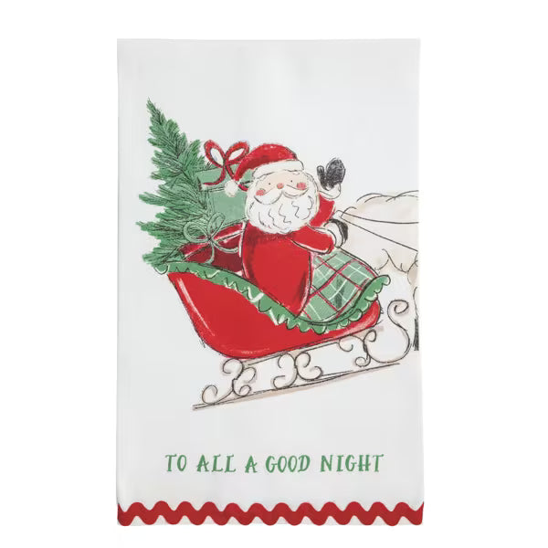 Sled Farm Christmas Ric-Rac Towel