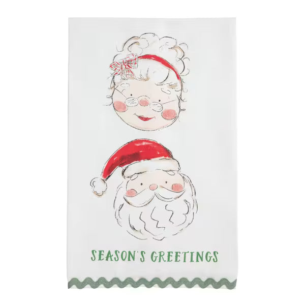 Mr. & Mrs. Farm Christmas Ric-Rac Towel