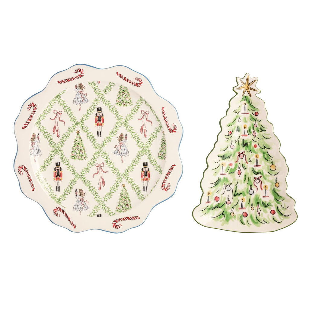 Nutcracker & Tree Nested Tray Set