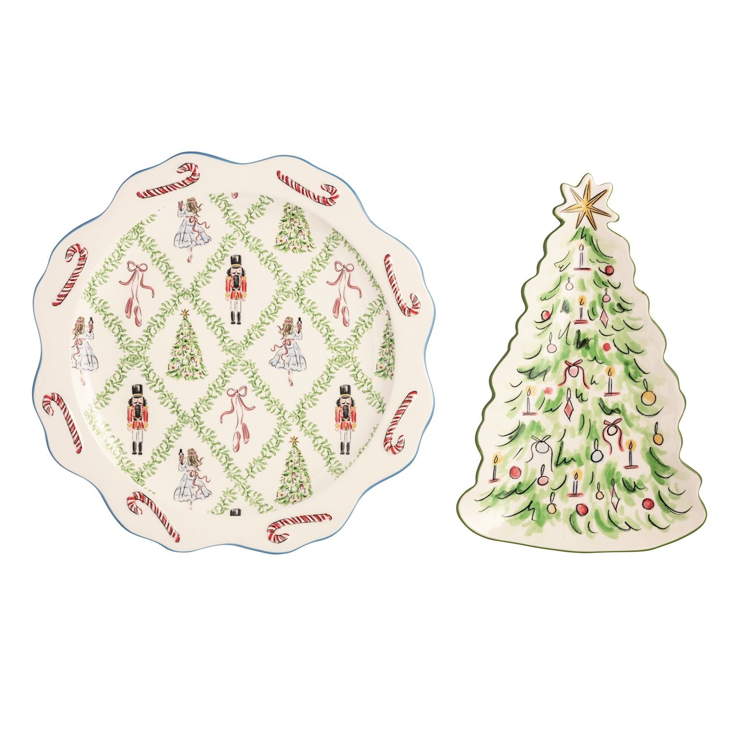 Nutcracker & Tree Nested Tray Set