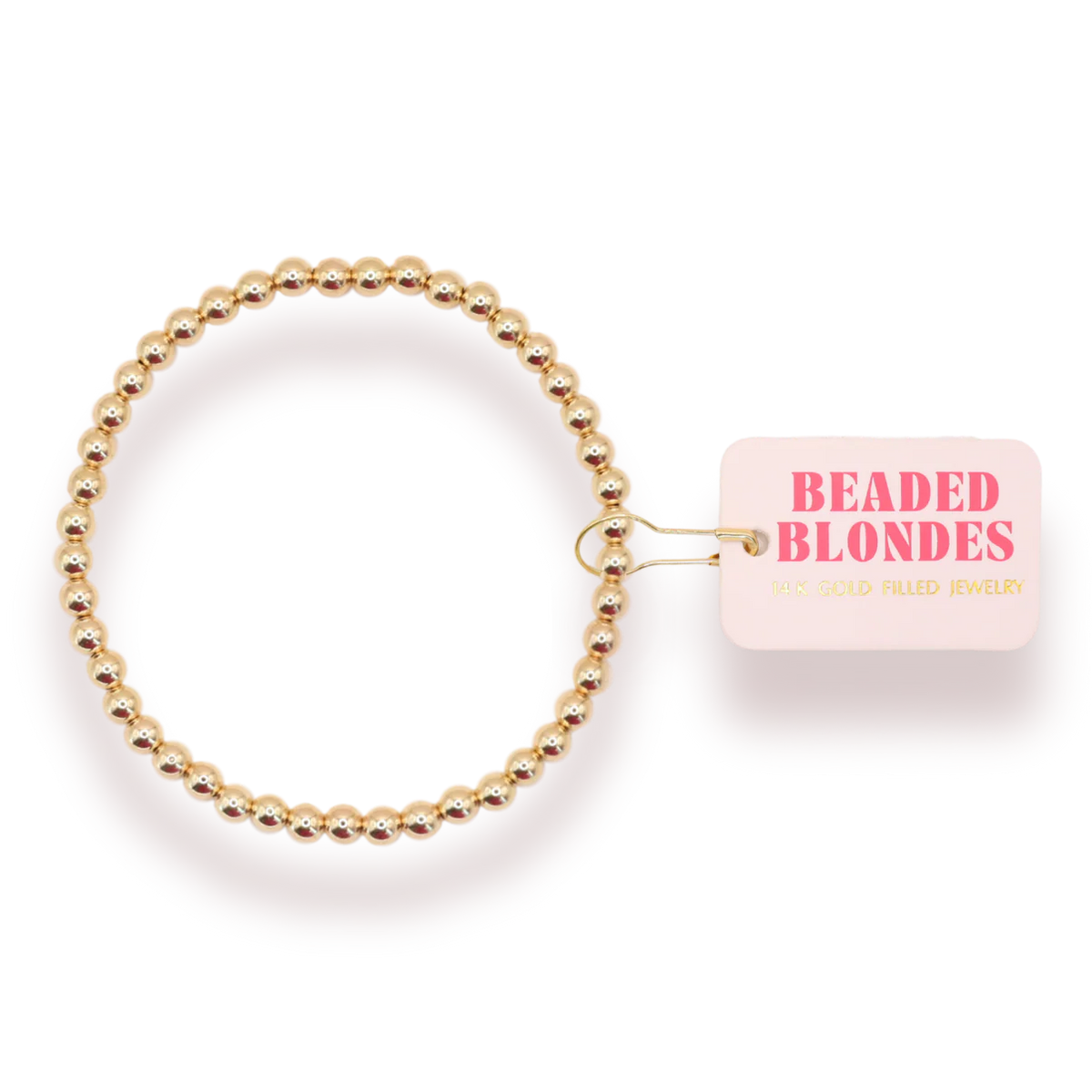 Beaded Blondes - 4MM Gold Beaded Bracelet