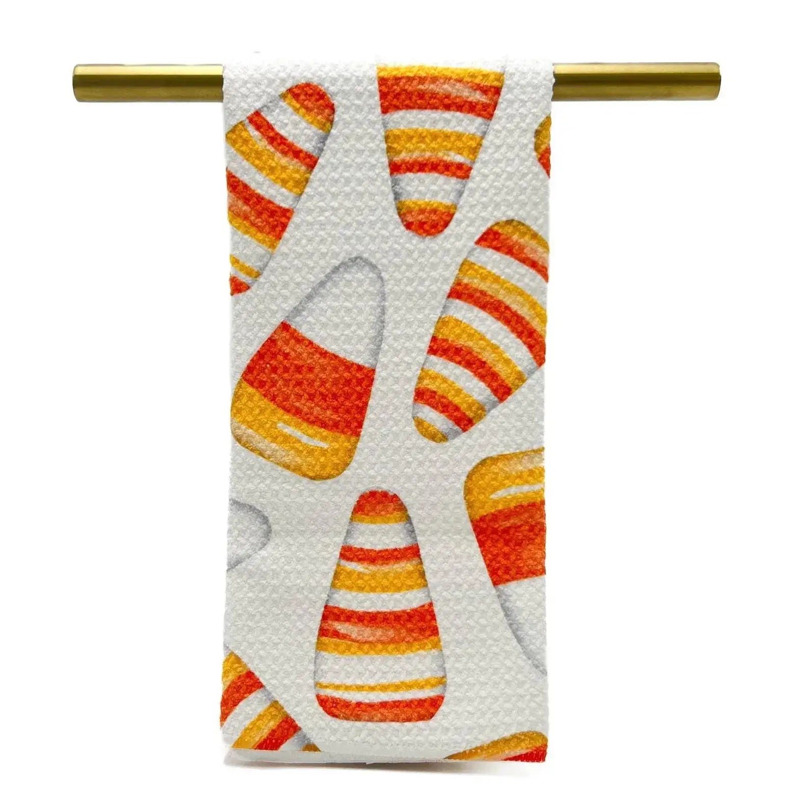Candy Corn Tea Towel - Fall Hand Towel