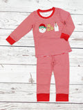 Santa's Milk & Cookies Applique Boys Pajamas