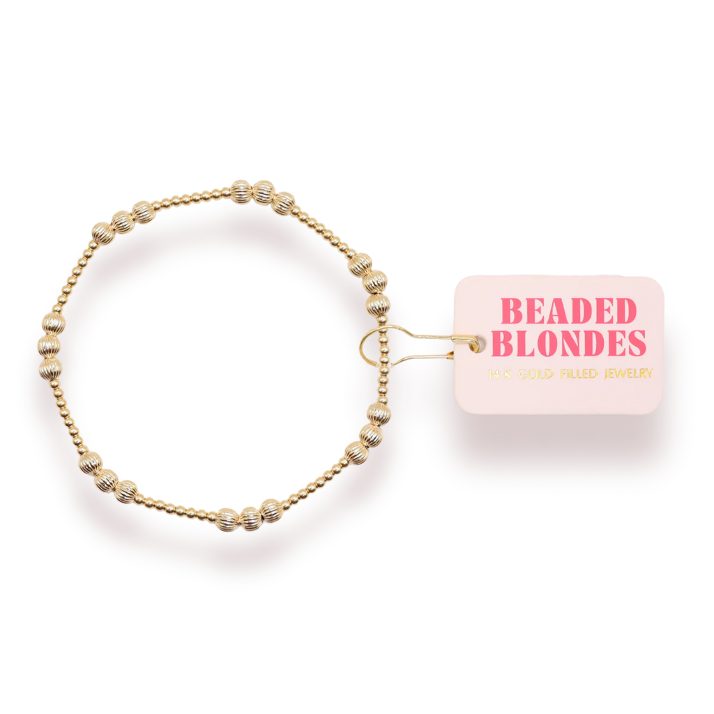 ILY Gold Fluted Bracelet in Gold
