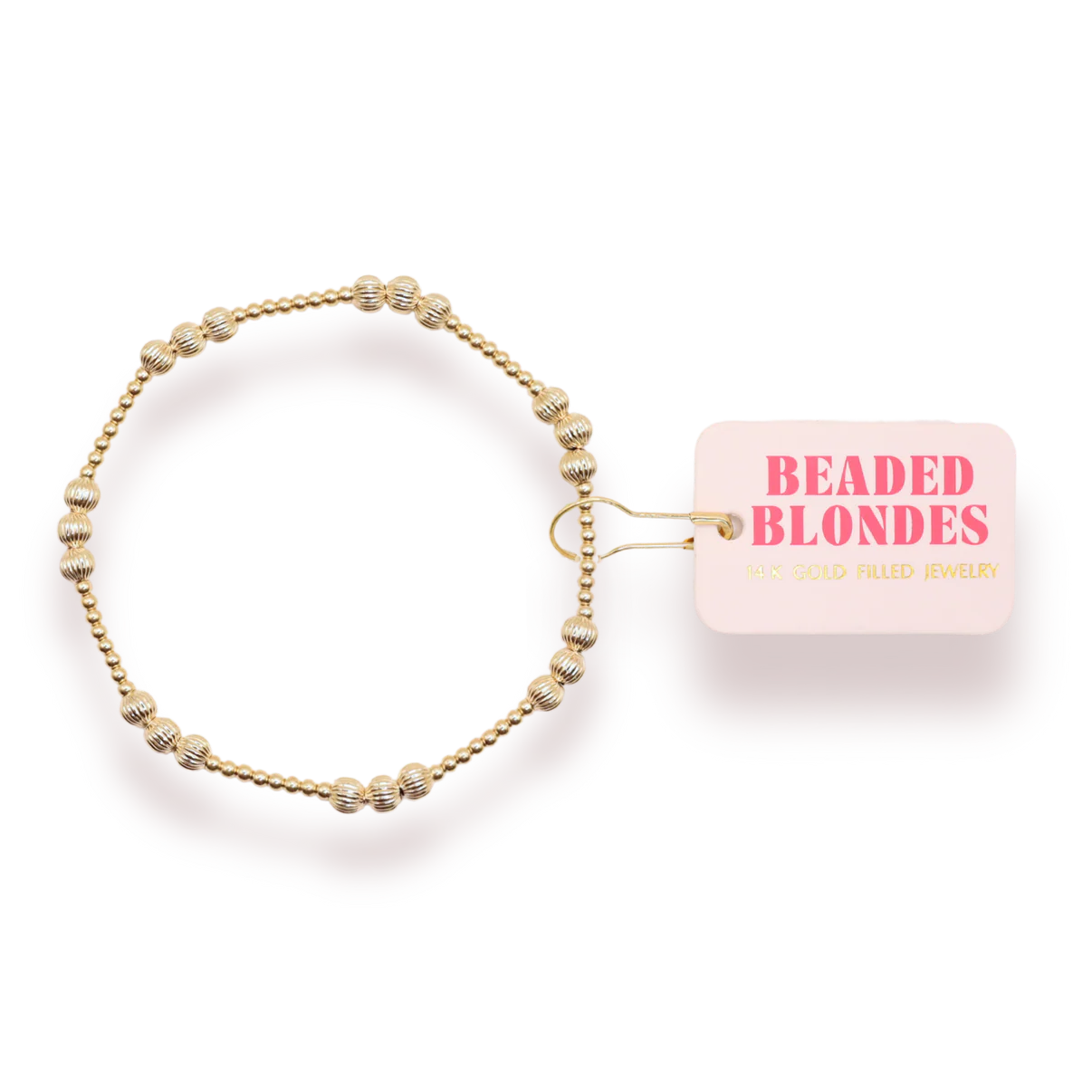 ILY Gold Fluted Bracelet in Gold