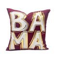 Gold Foil Crimson BAMA Pillow