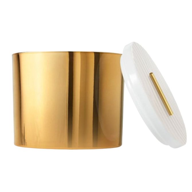 Thymes Frasier Fir Gilded Poured Candle, 3-wick Gold