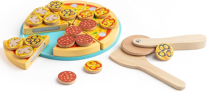 Wooden Make & Slice Pizza Set
