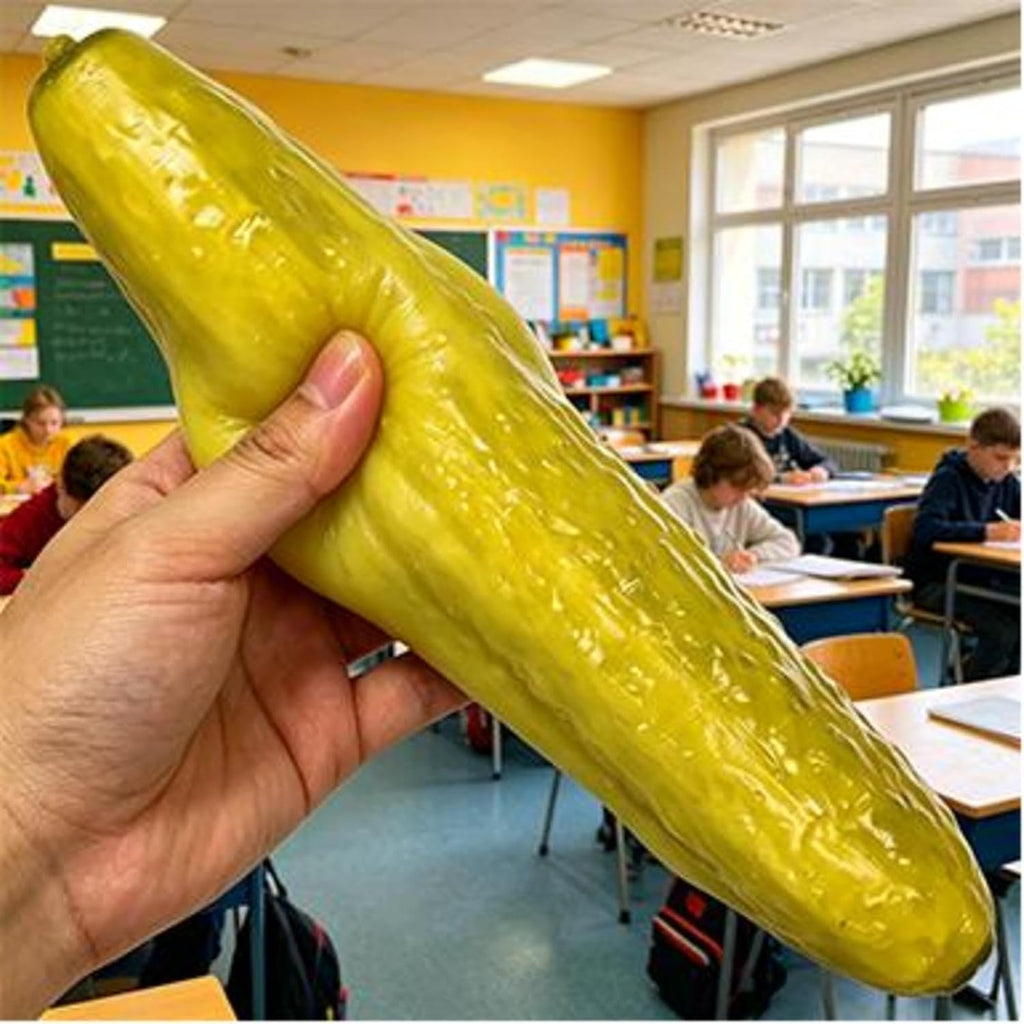11" Pickle Squeeze Toys, Fruit Squeeze Party Favors, Fun Gag Gift & Desk Accessory