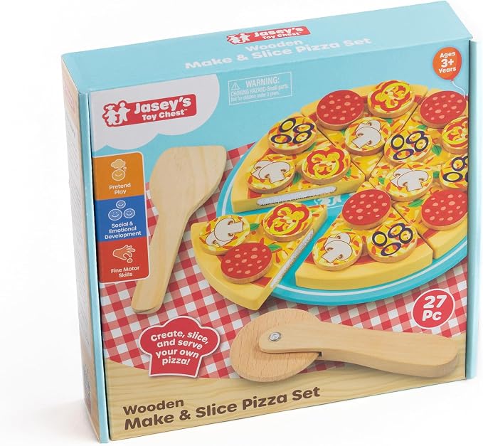 Wooden Make & Slice Pizza Set
