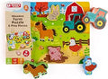 Wooden Farm Puzzle & Play Pieces