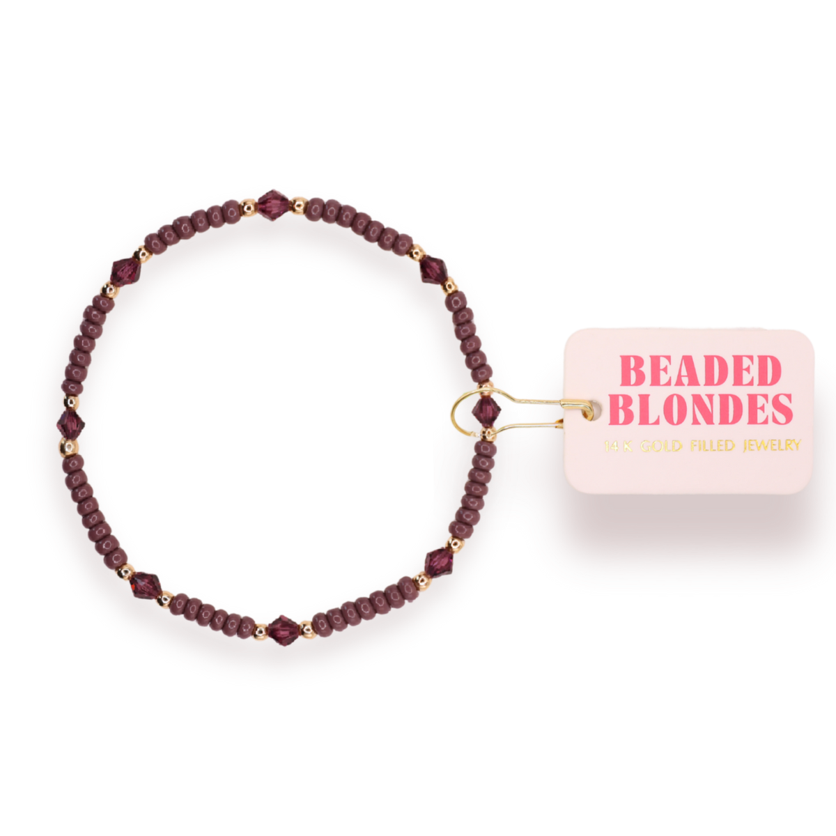 Beaded Blondes - Eleanor Bracelet in Plum