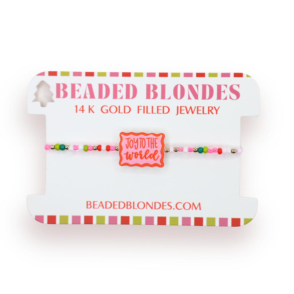 Beaded Blondes - Merry & Bright Flip Block Bracelet on Color