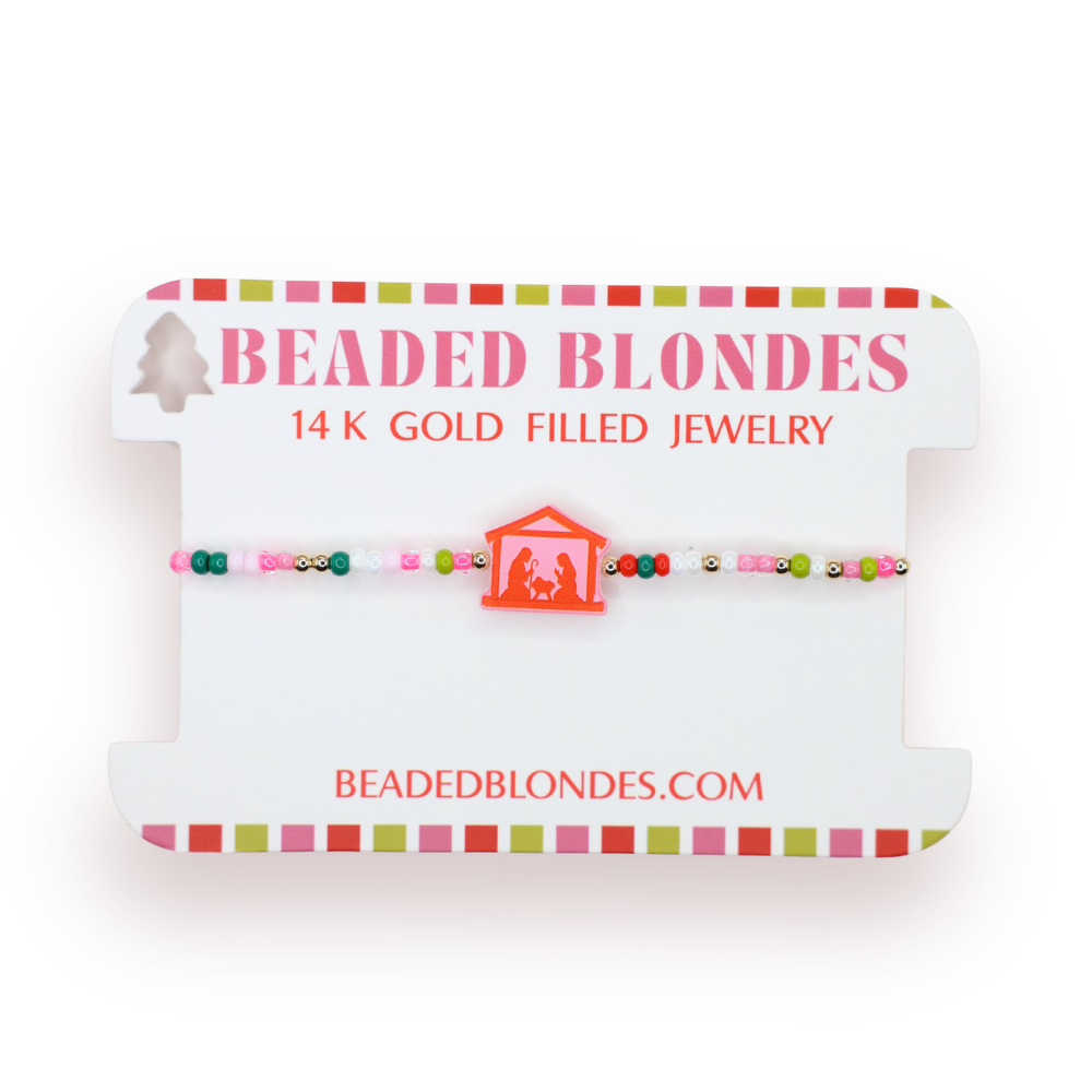 Beaded Blondes - Nativity Bracelet on Color