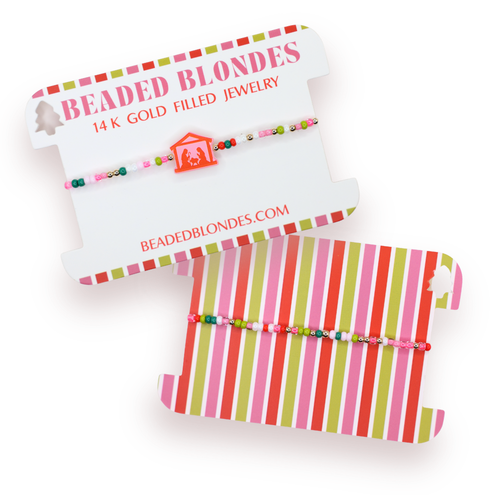 Beaded Blondes - Nativity Bracelet on Color