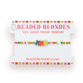 Beaded Blondes - Christmas Bow Trio Bracelet on Color