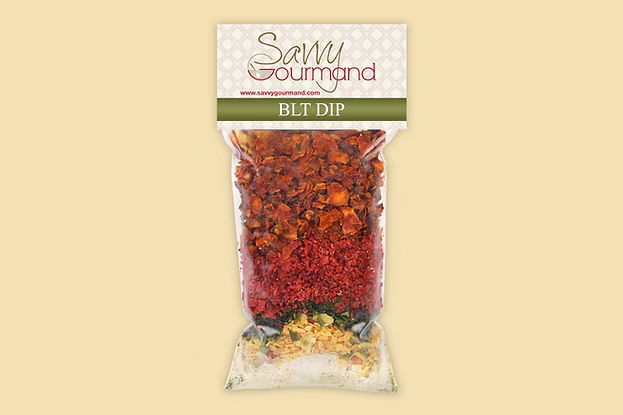 Savvy Gourmand BLT Dip package on a beige background