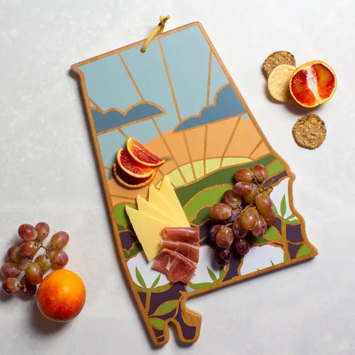 Alabama Cutting Board with Artwork by Summer Stokes