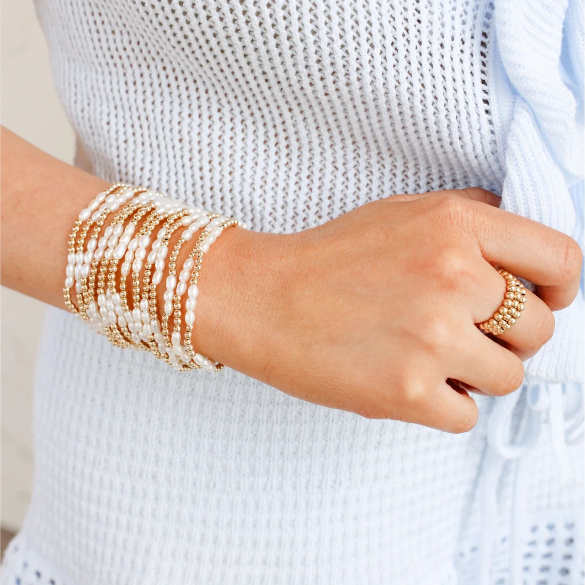 Alli Pearl Bracelet in Gold