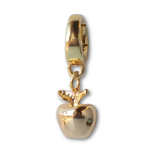 🍎Teacher Gift🍎 Apple Charm, Gold, Charm Bar 