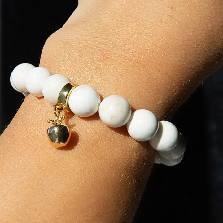 🍎Teacher Gift🍎 Apple Charm, Gold, Charm Bar 
