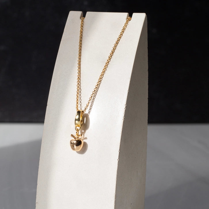 🍎Teacher Gift🍎 Apple Charm, Gold, Charm Bar 