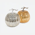 Lit Glass Pumpkin with Stem - Small