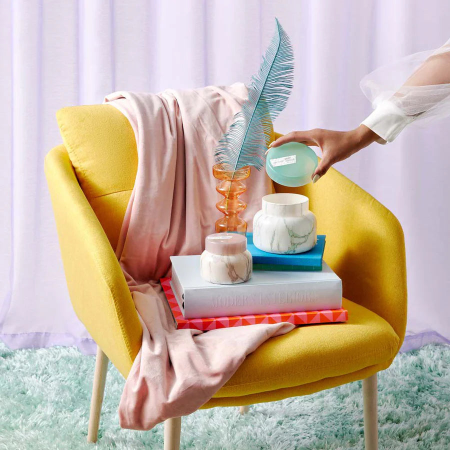 COCONUT SANTAL MODERN MARBLE PETITE JARS, 8 oz