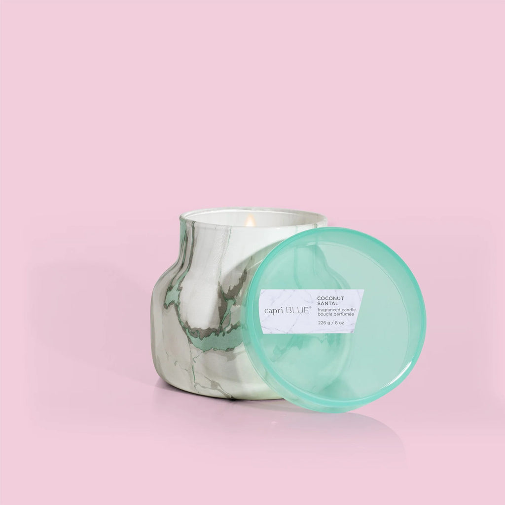 COCONUT SANTAL MODERN MARBLE PETITE JARS, 8 oz