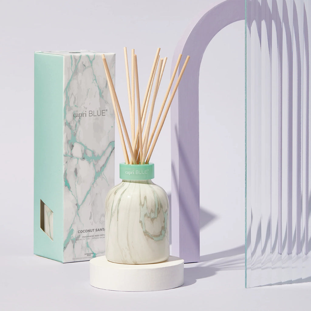 COCONUT SANTAL MODERN MARBLE PETITE REED DIFFUSER, 5.7 fl oz